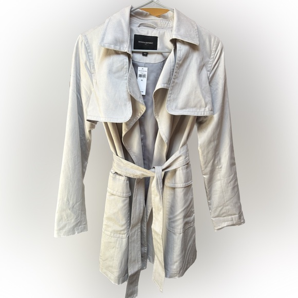 NEW - Banana Republic Soft Trench Coat - Lightweight Jacket - Picture 2 of 3